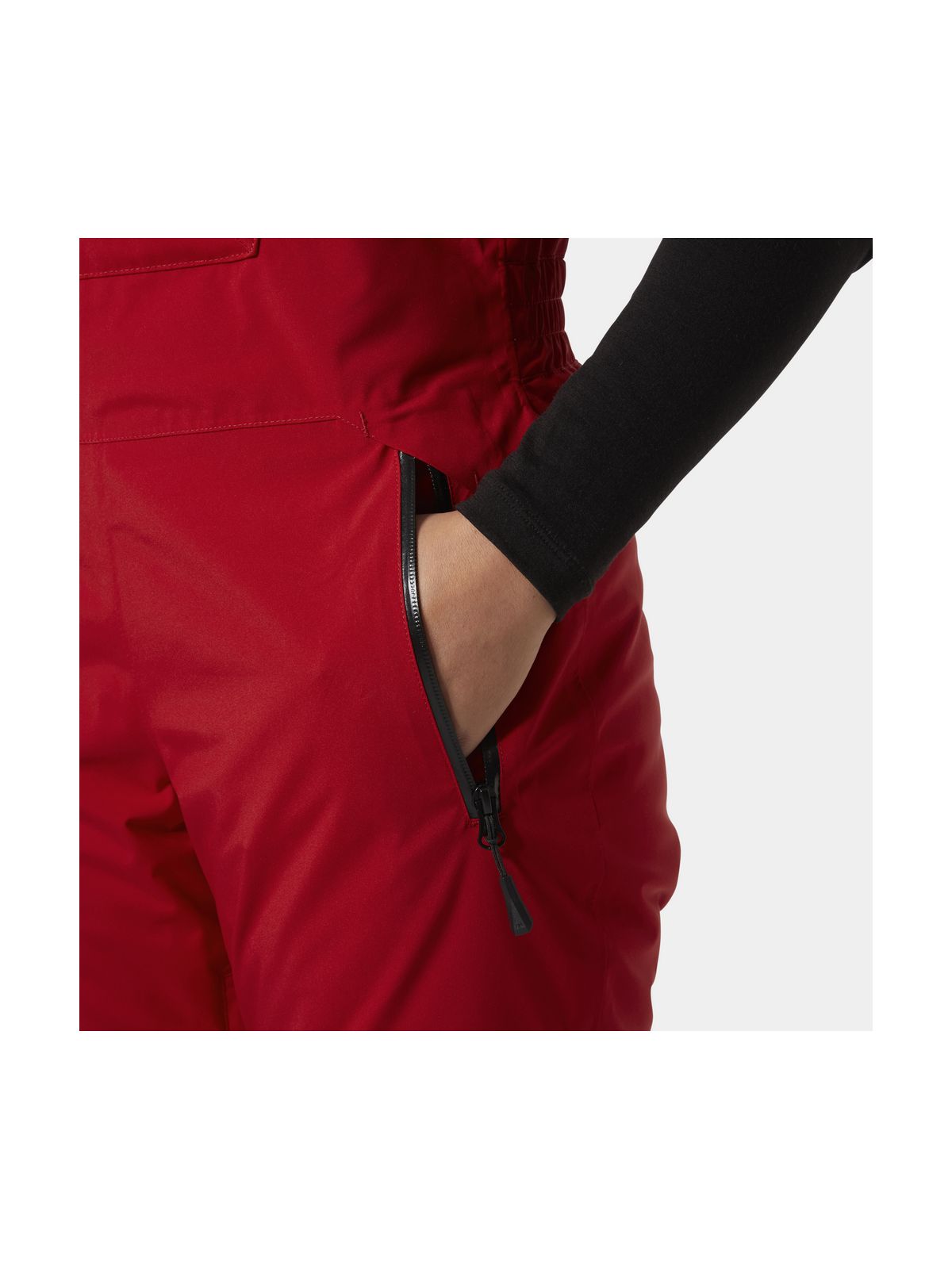 Spodnie narciarskie damskie HELLY HANSEN W LEGENDARY INSULATED BIB PANT czerwone