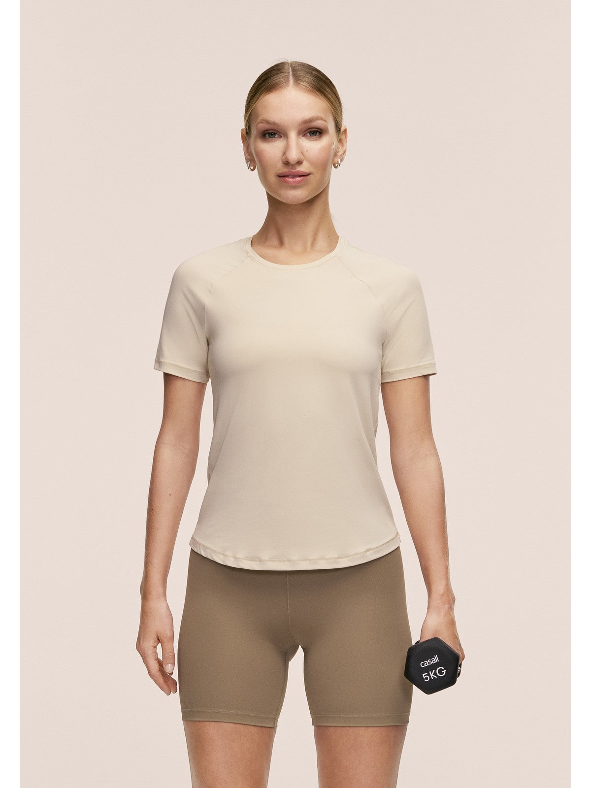 Koszulka damska CASALL Essential Tee kolor beżowy