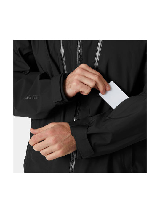 Kurtka narciarska męska HELLY HANSEN ALPHA LONG SHELL czarna
