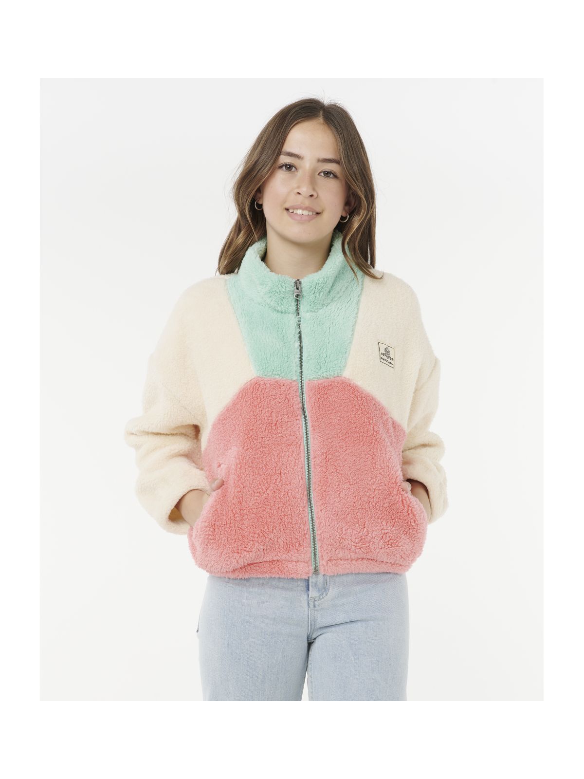 Bluza RIP CURL BLOCK PARTY POLAR FLEECE-GIRL różowa