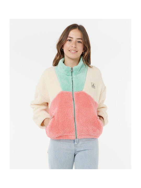 Bluza RIP CURL BLOCK PARTY POLAR FLEECE-GIRL różowa
