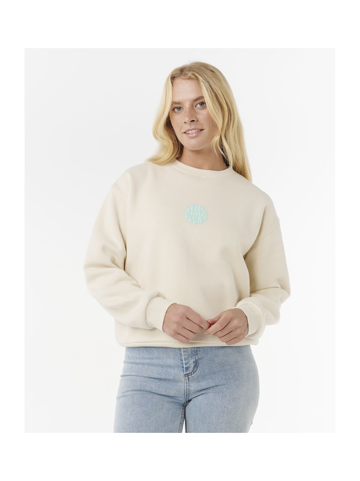 Bluza RIP CURL ICONS OF SURF RELAXED CREW beżowa