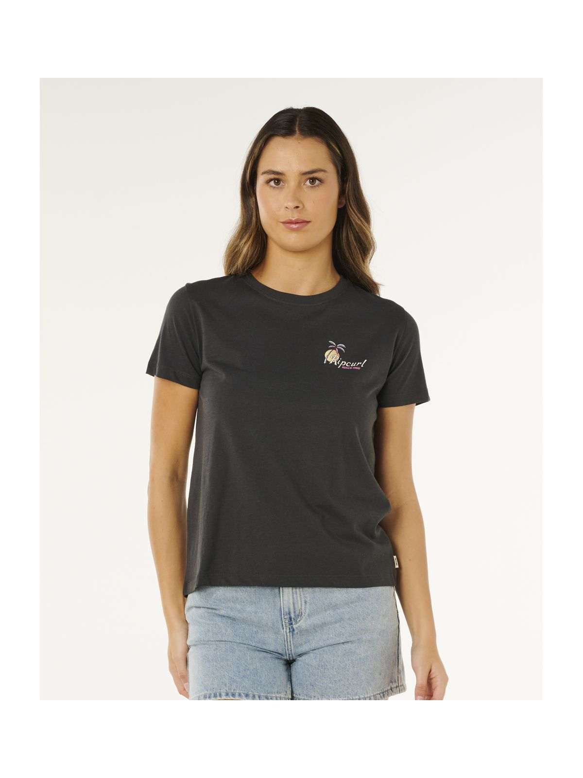 Koszulka damska RIP CURL Tide Line Standard Tee czarna
