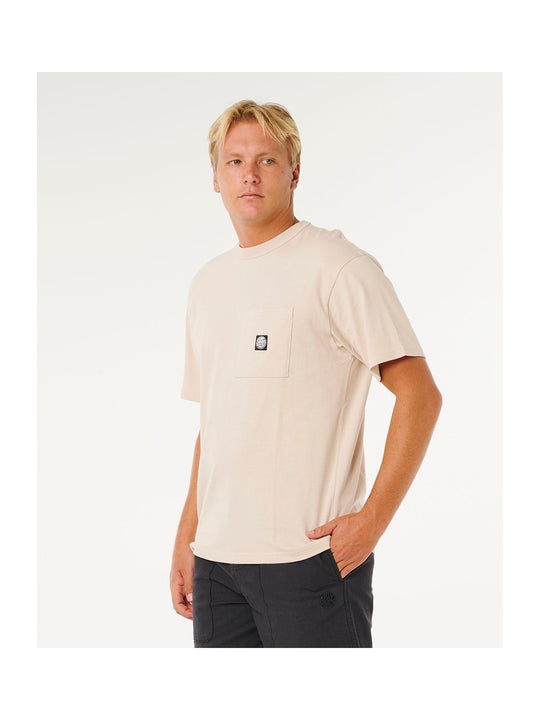 Koszulka męska RIP CURL Premium Surf Wettie Tee beżowa
