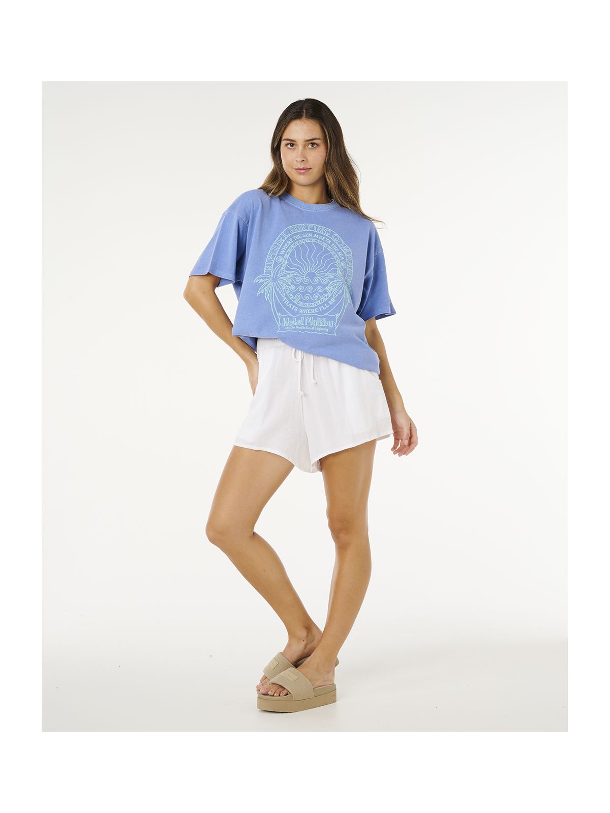 Koszulka damska RIP CURL Hotel Malibu Heritage Tee niebieska