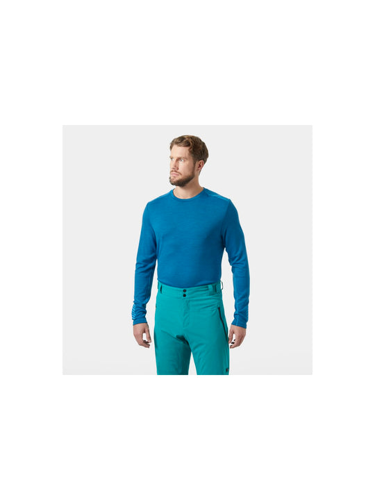 Koszulka męska HELLY HANSEN Lifa Merino Midweight Crew  kolor niebieski
