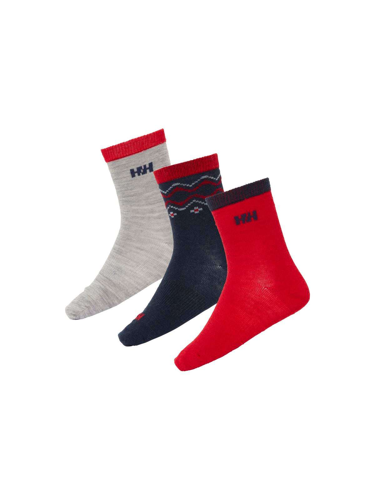 Skarpety Helly Hansen K Wool Sock 3Pk szary - Adventure Sports