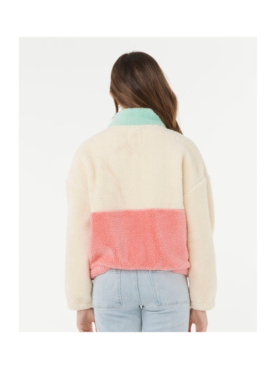 Bluza RIP CURL BLOCK PARTY POLAR FLEECE-GIRL różowa
