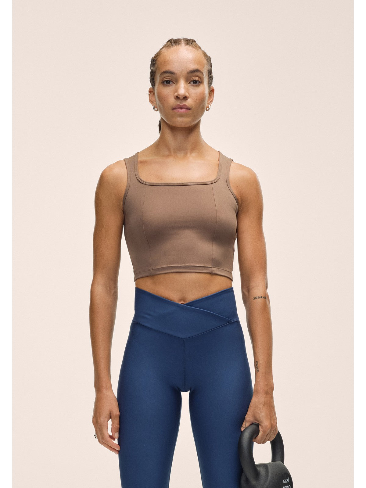 Top CASALL Edge Crop Top kolor zielony