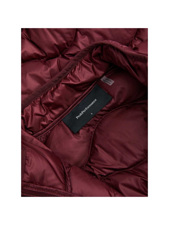 Kurtka damska PEAK PERFORMANCE Helium Down Jacket bordowa
