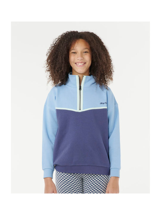 Bluza RIP CURL SUNSET SKIES 1/4 ZIP-GIRL niebieska
