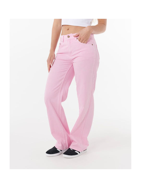 Spodnie RIP CURL AGGIE RELAXED JEANS różowe
