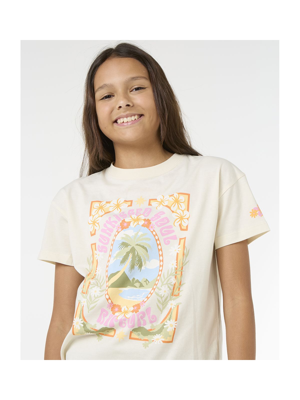 Koszulka RIP CURL Island Bliss Art Tee - Girl biały