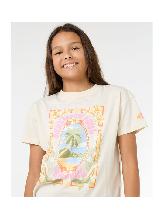Koszulka RIP CURL Island Bliss Art Tee - Girl biały

