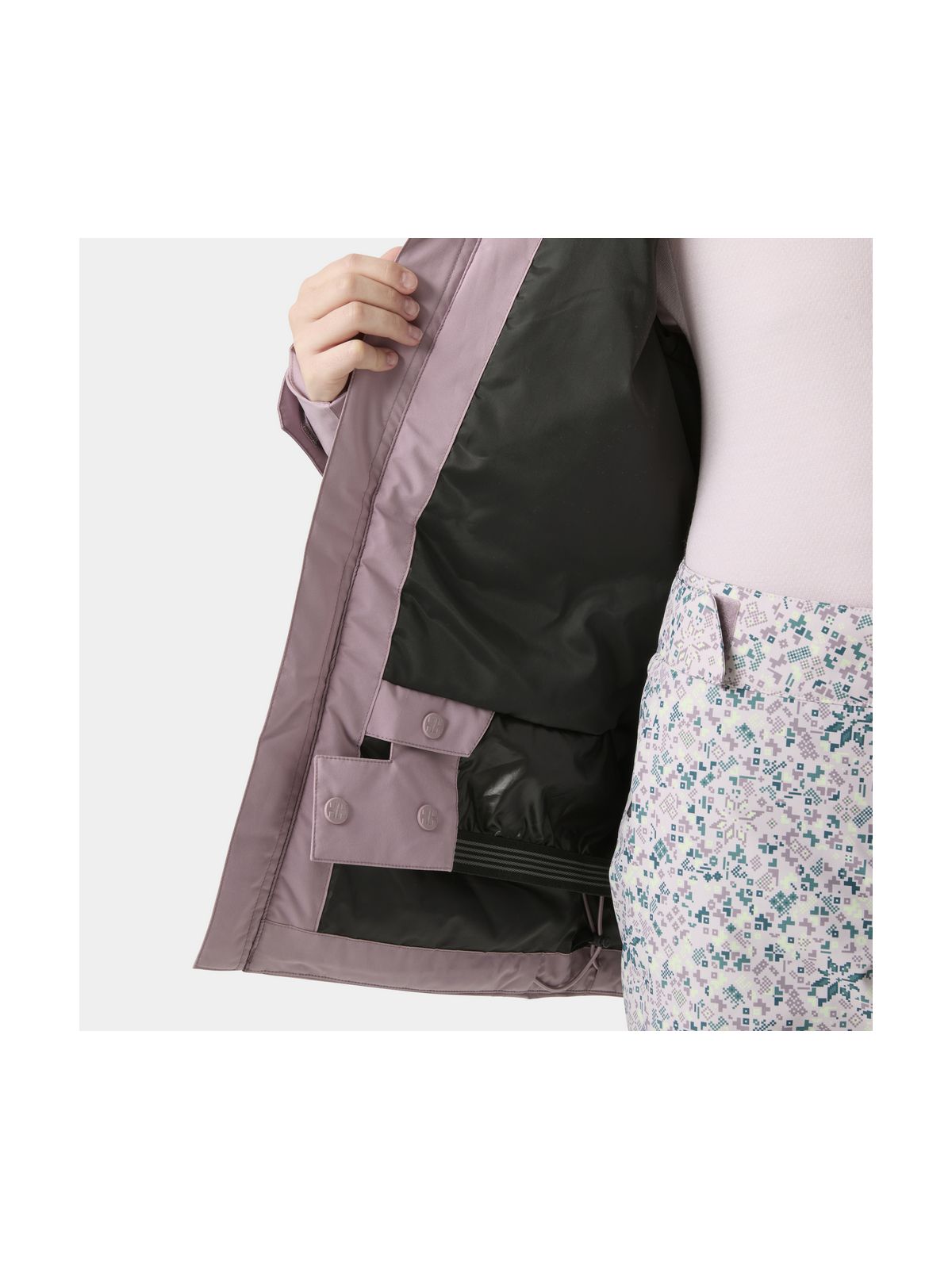Kurtka narciarska dziewczęca HELLY HANSEN JR GIRL STELLAR JACKET 2.0 fioletowa