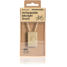 Lampka rowerowa BOOKMAN Block Light Front 50lm beżowy

