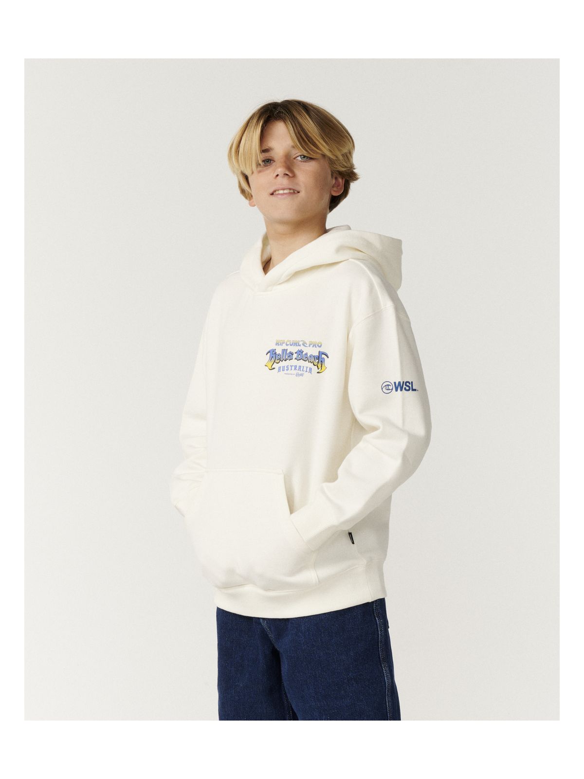 Bluza chłopięca RIP CURL Rip Curl Pro Bells 26 Hood-Boy biała