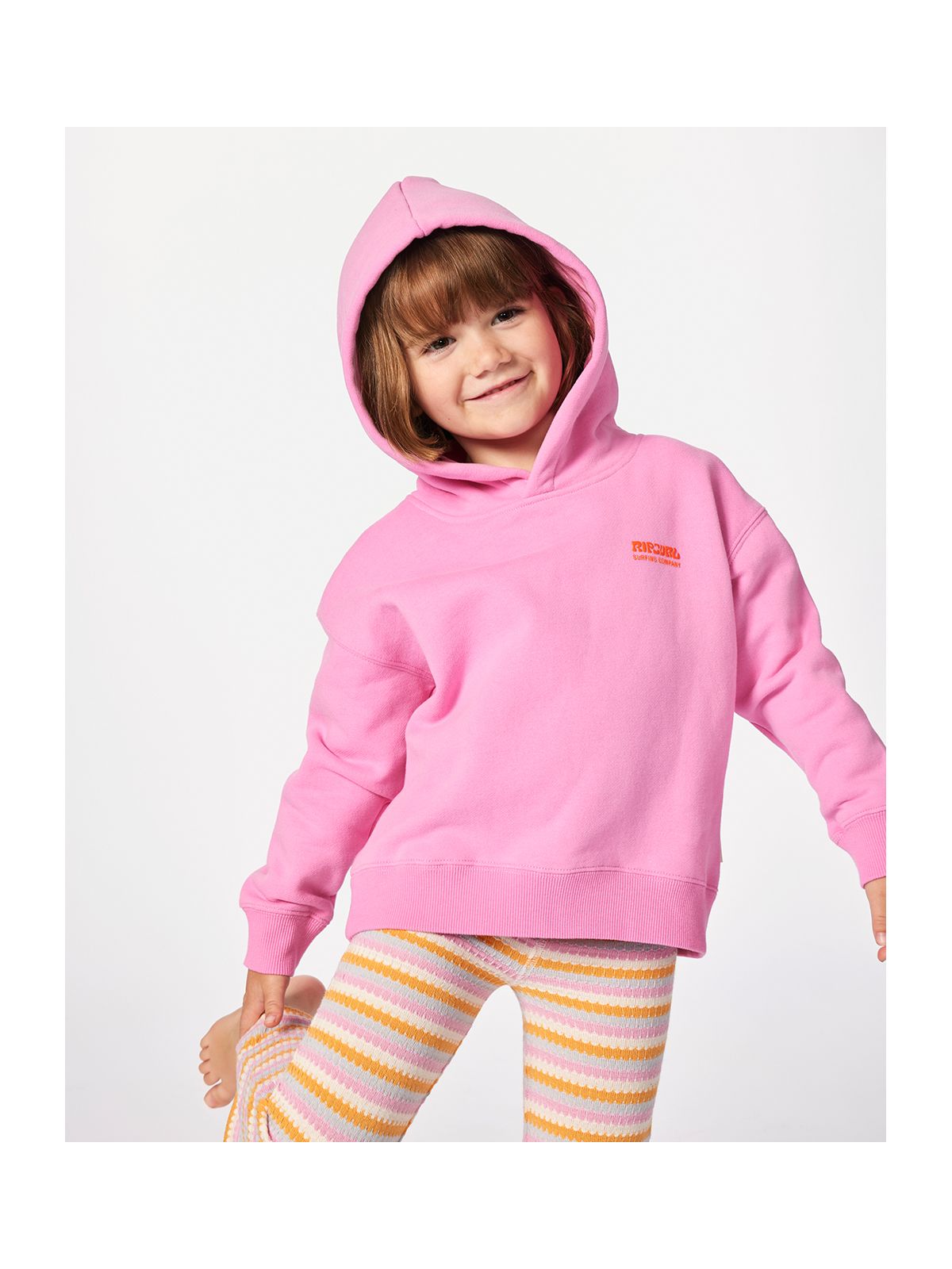 Bluza RIP CURL Surf Puff Heritage Hood-Girl różowy