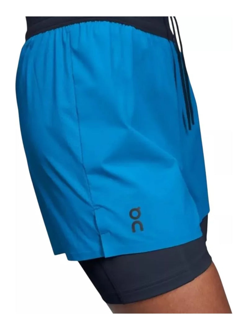 Szorty do biegania damskie ON RUNNING 3" Performance 2/1 Shorts niebieski