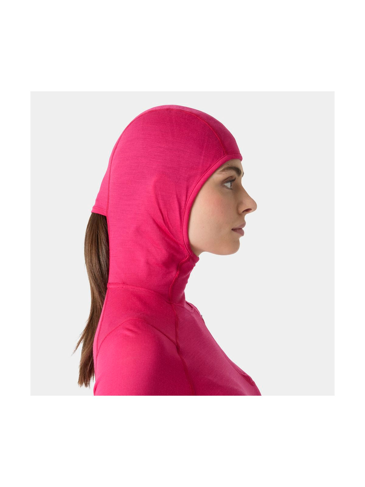 Bielizna termiczna damska HELLY HANSEN W HH DURAWOOL GUIDE HOODIE różowa
