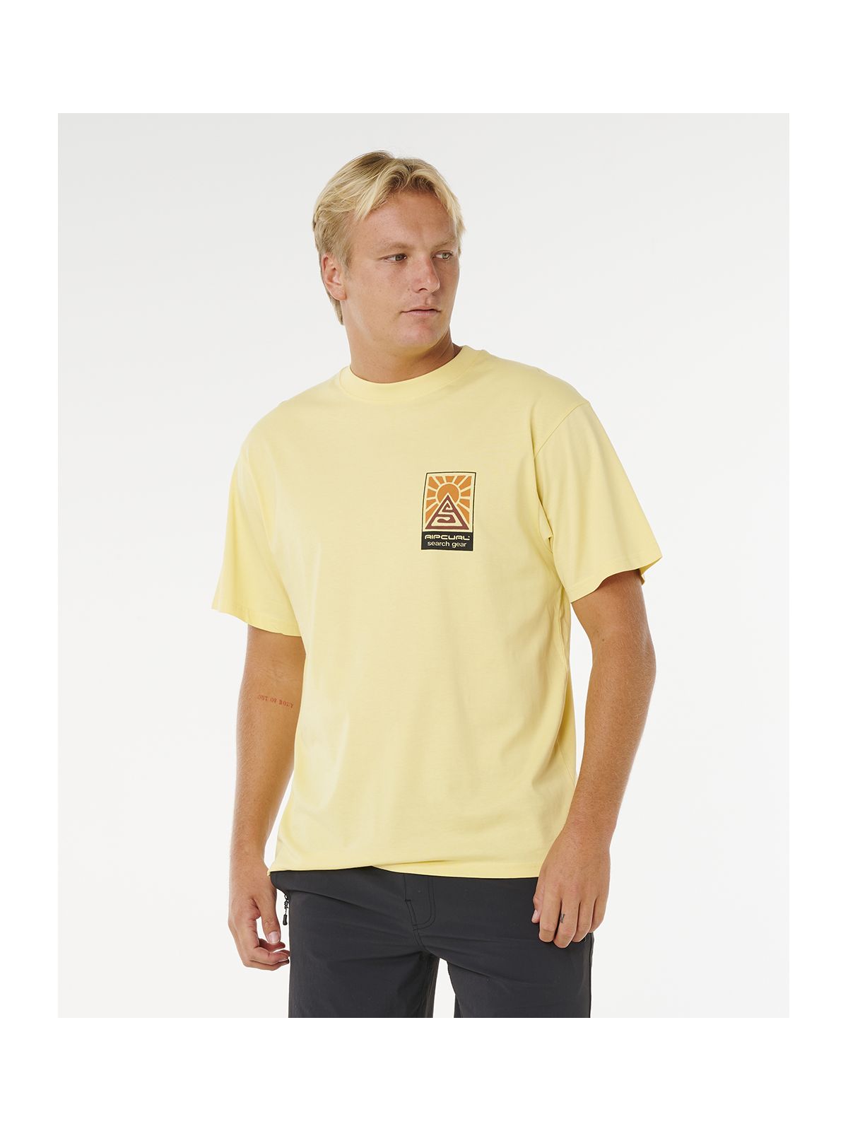 Koszulka męska RIP CURL Search Dawn Tee żółta