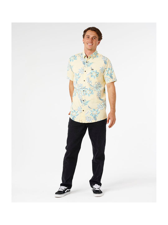Koszula męska RIP CURL Sessions S/S Shirt żółta
