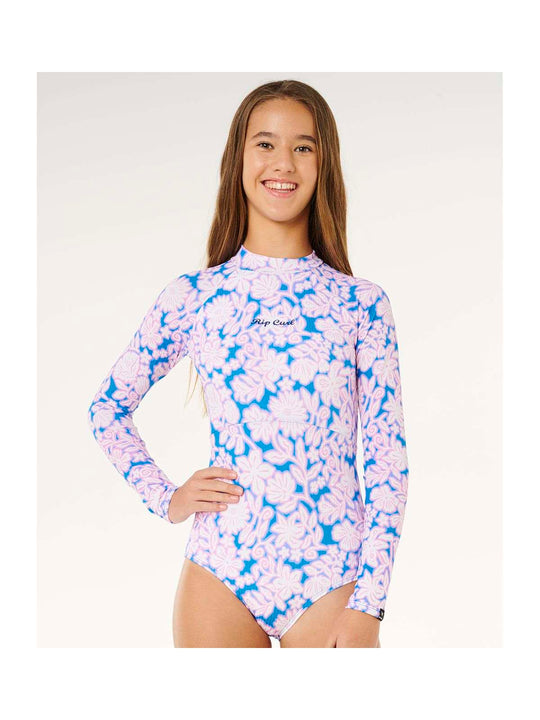 Kostium dziewczęcy RIP CURL Sunshine Upf Ls Surfsuit- Girl niebieski
