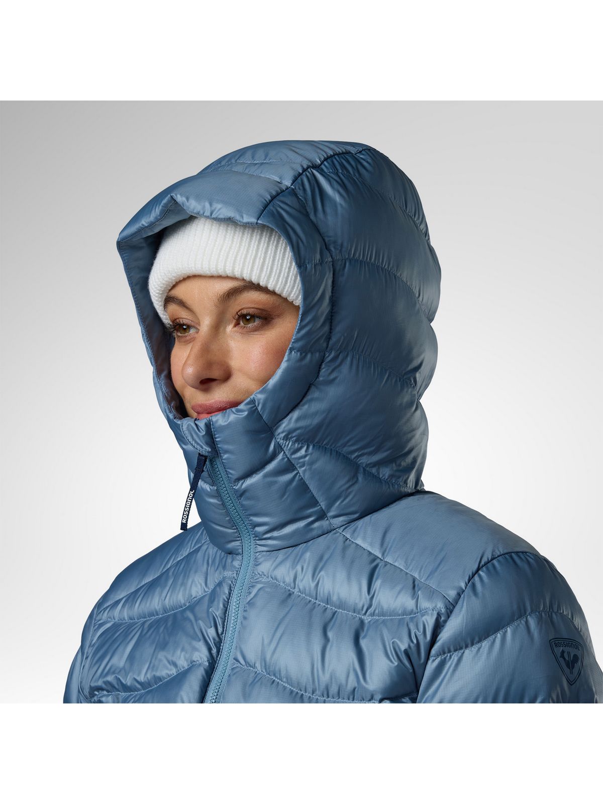Kurtka narciarska damska ROSSIGNOL W Verok Down Hoodie Jacket niebieska