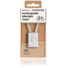 Lampka rowerowa BOOKMAN Block Light Rear 18lm biały
