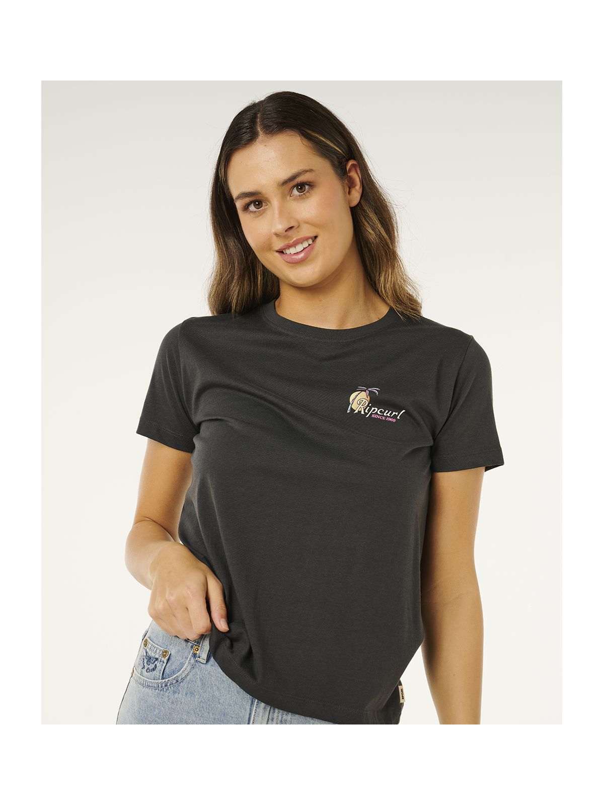 Koszulka damska RIP CURL Tide Line Standard Tee czarna