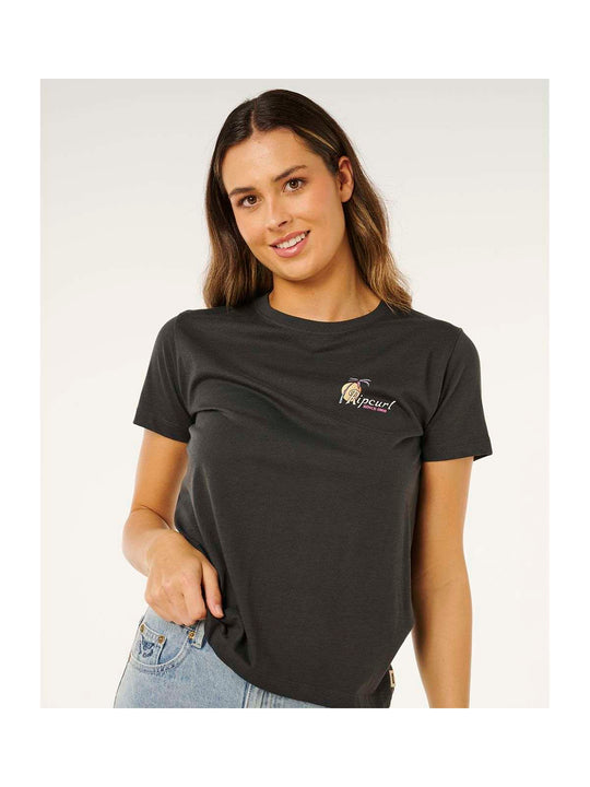Koszulka damska RIP CURL Tide Line Standard Tee czarna
