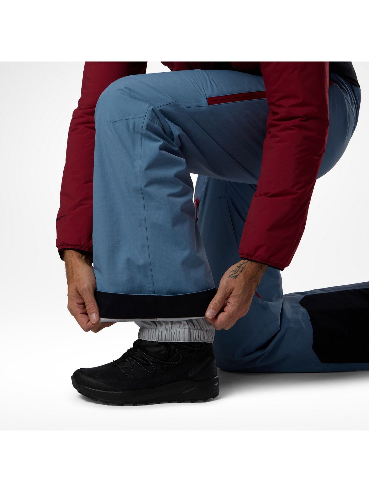 Spodnie narciarskie męskie ROSSIGNOL Outerlimits Insulated Bib niebieskie