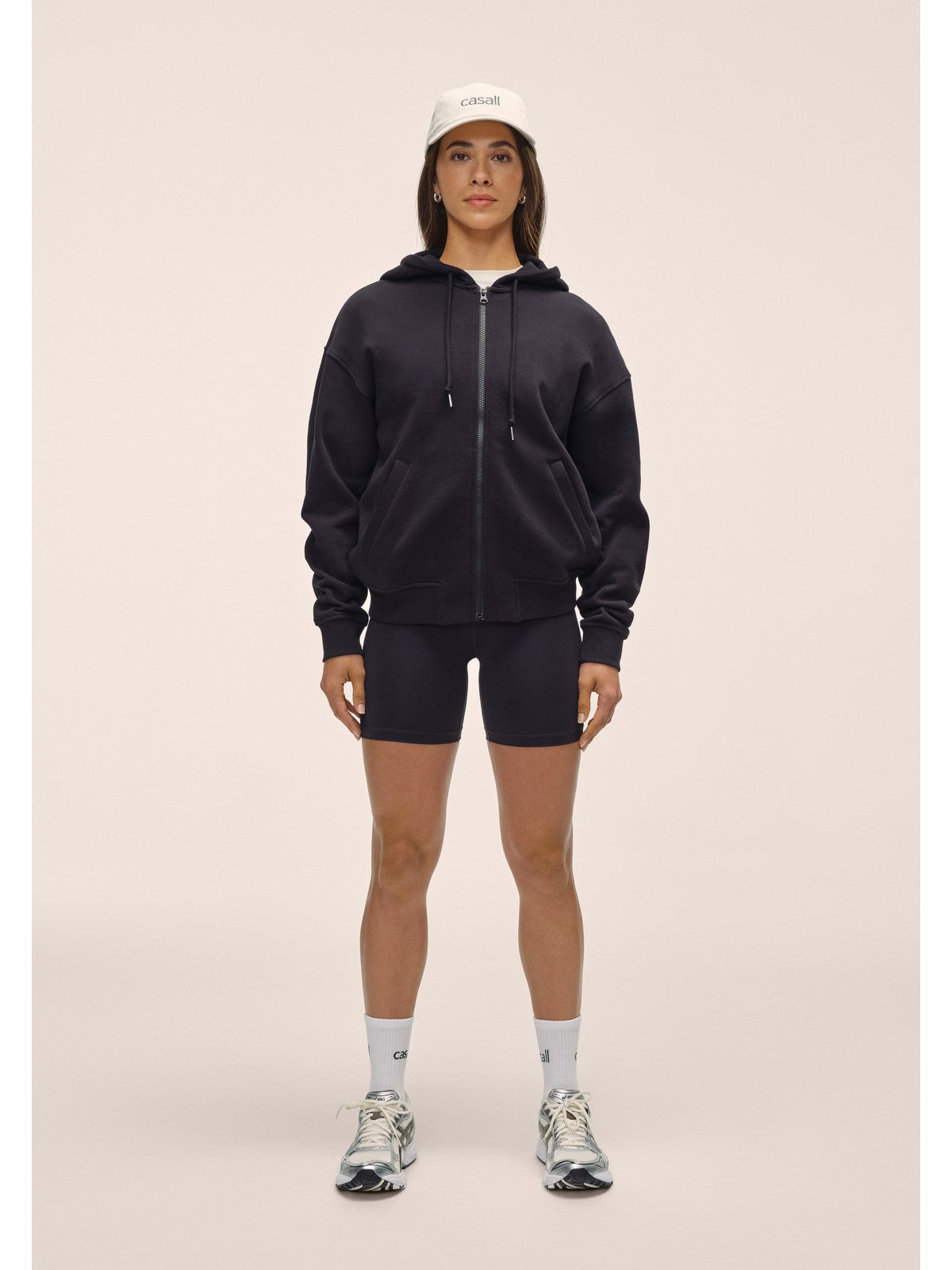 Bluza damska CASALL Casual Zip Hoodie kolor czarny