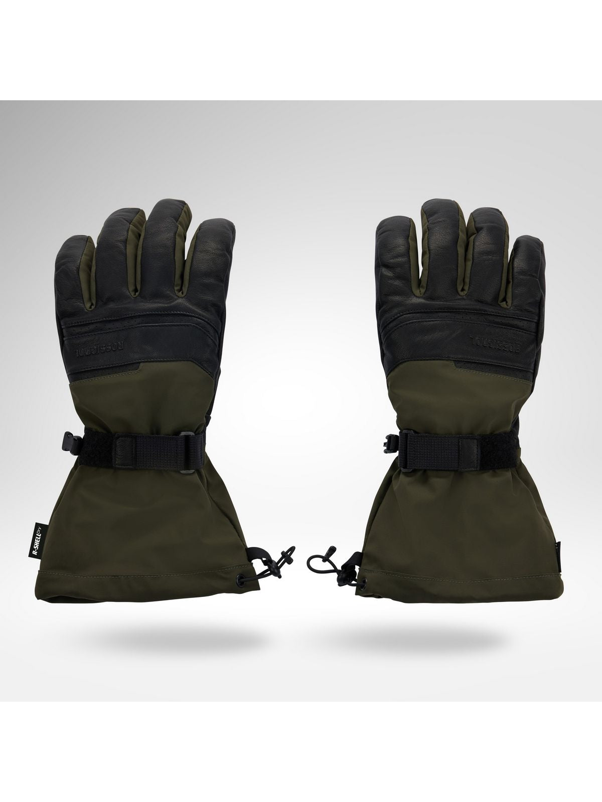 Rękawice narciarskie męskie ROSSIGNOL M Leather Mix Ski Gloves R-She zielone