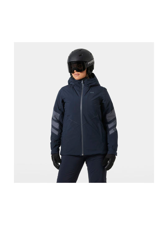 Kurtka narciarska damska HELLY HANSEN W PANORAMA INS JACKET granatowa
