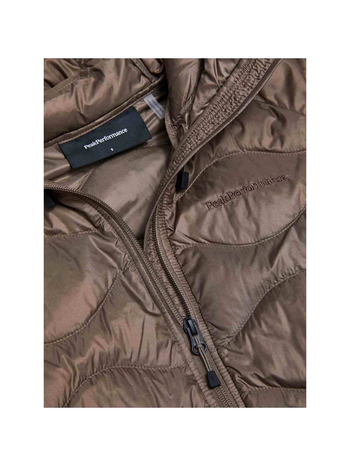 Kurtka damska PEAK PERFORMANCE Helium Down Hood Jacket brązowa