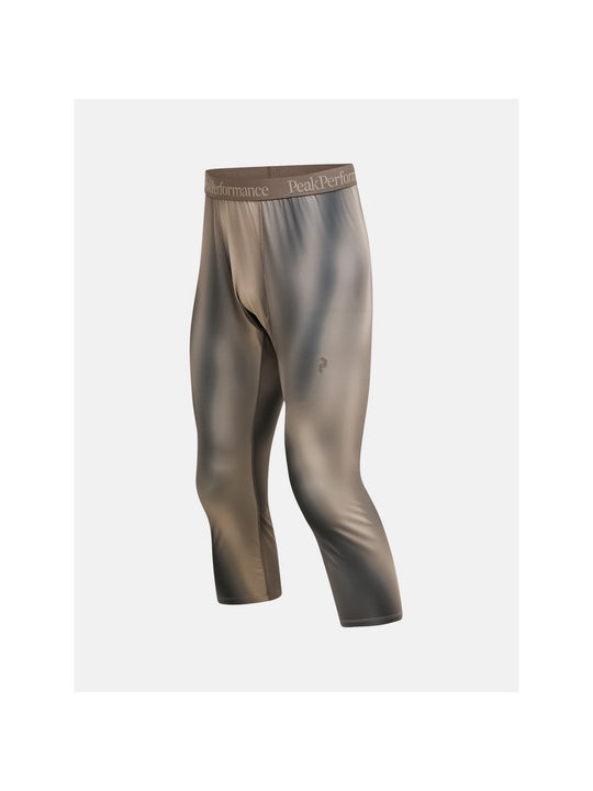 Spodnie męskie termiczne PEAK PERFORMANCE Spirit AOP 3/4 Short Johns Synthetic Baselayer beżowe
