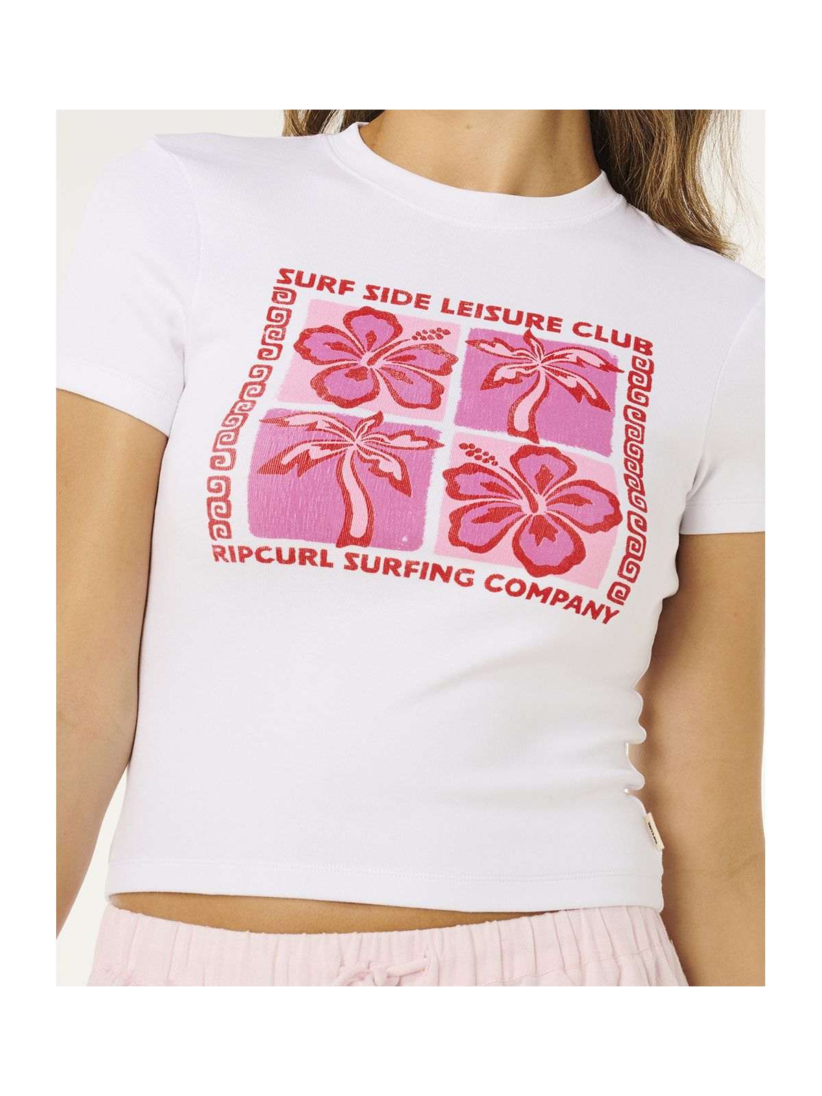Koszulka damska RIP CURL Surf Side Fitted Tee biała