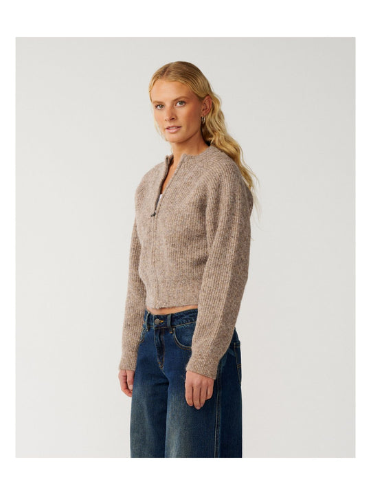 Sweter damski RIP CURL Venture Zip Thru Cardigan brązowy
