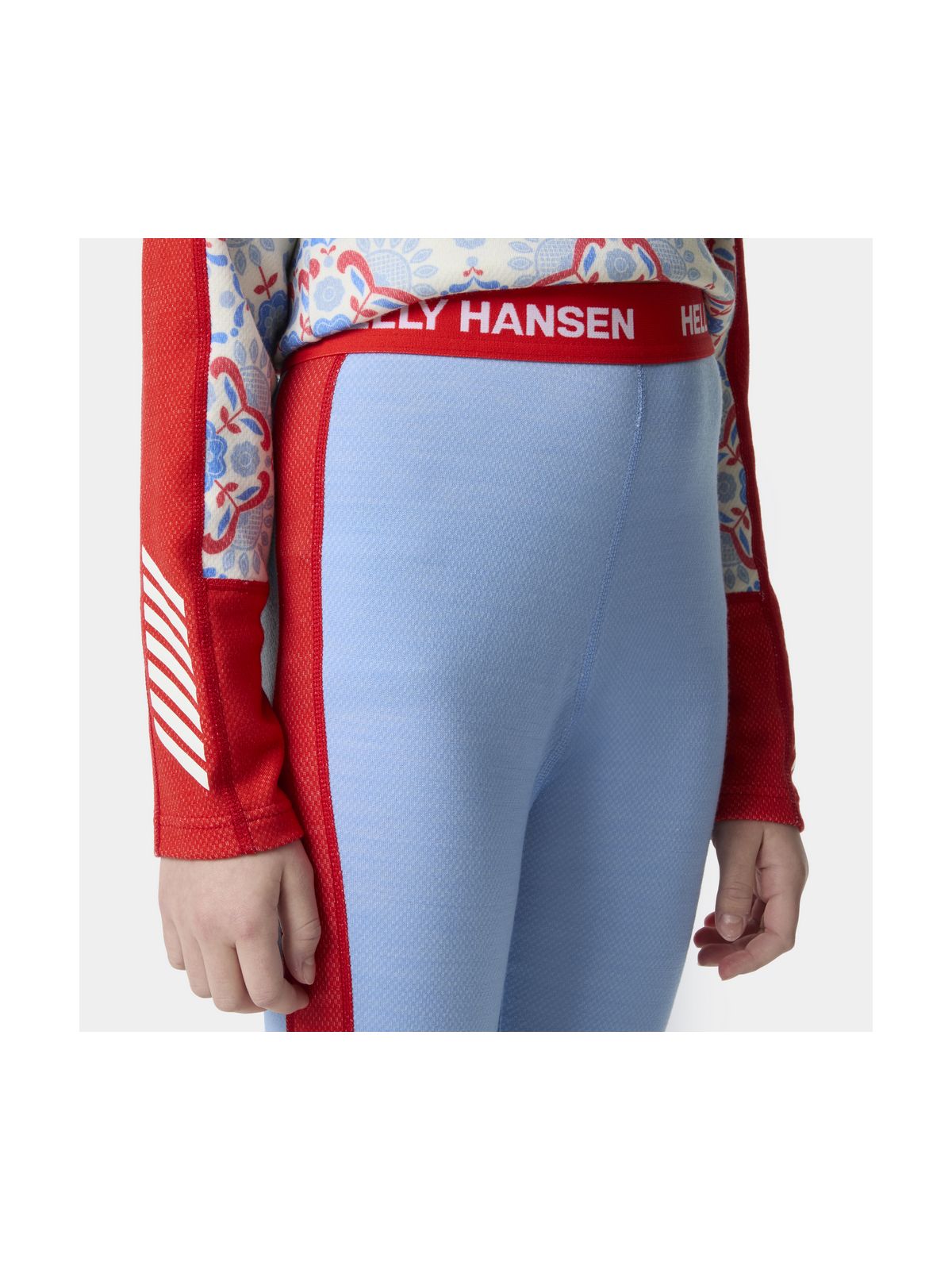Bielizna termiczna dziecięca HELLY HANSEN JR GRAPHIC LIFA MERINO SET niebieska