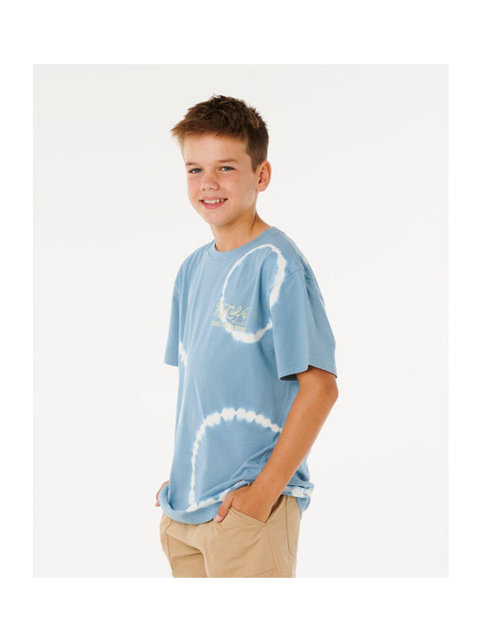 Koszulka chłopięca RIP CURL Pacific Rinse Fin Tee-Boy niebieska
