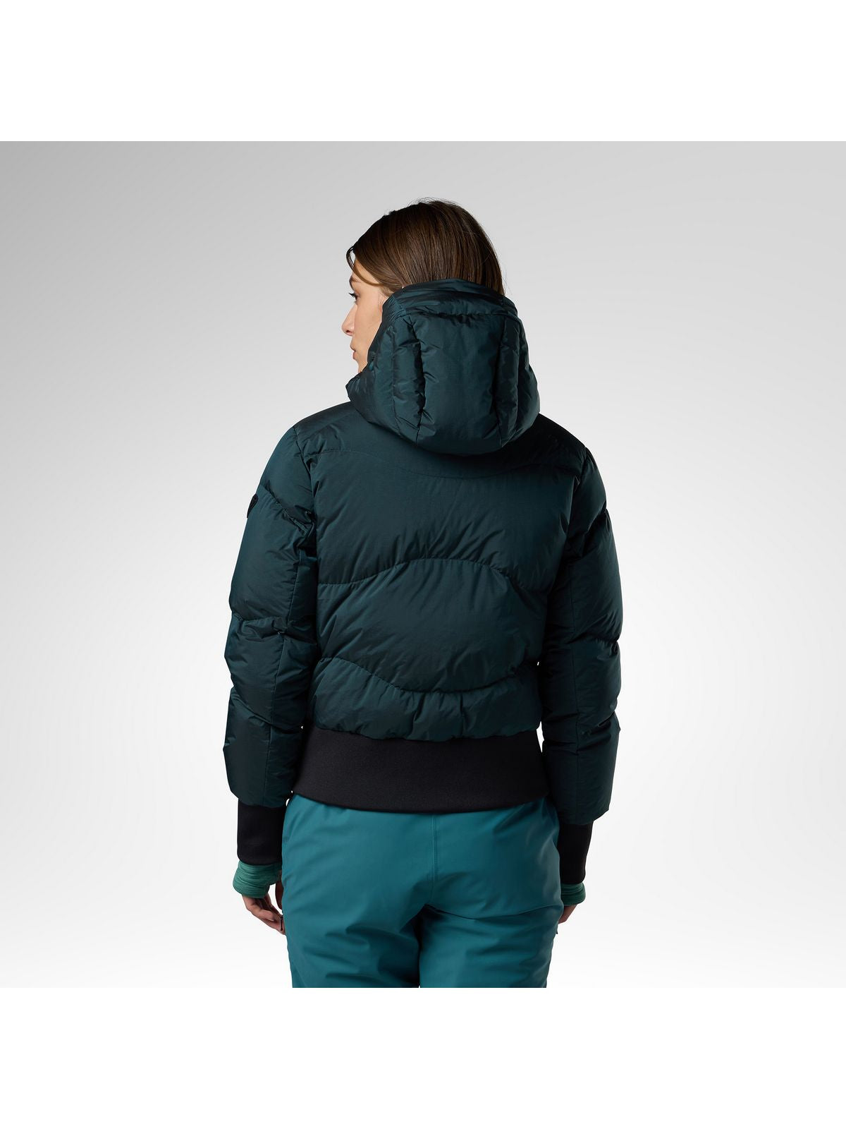Kurtka narciarska damska ROSSIGNOL W Snowblaze Down Bomber Jacket zielona
