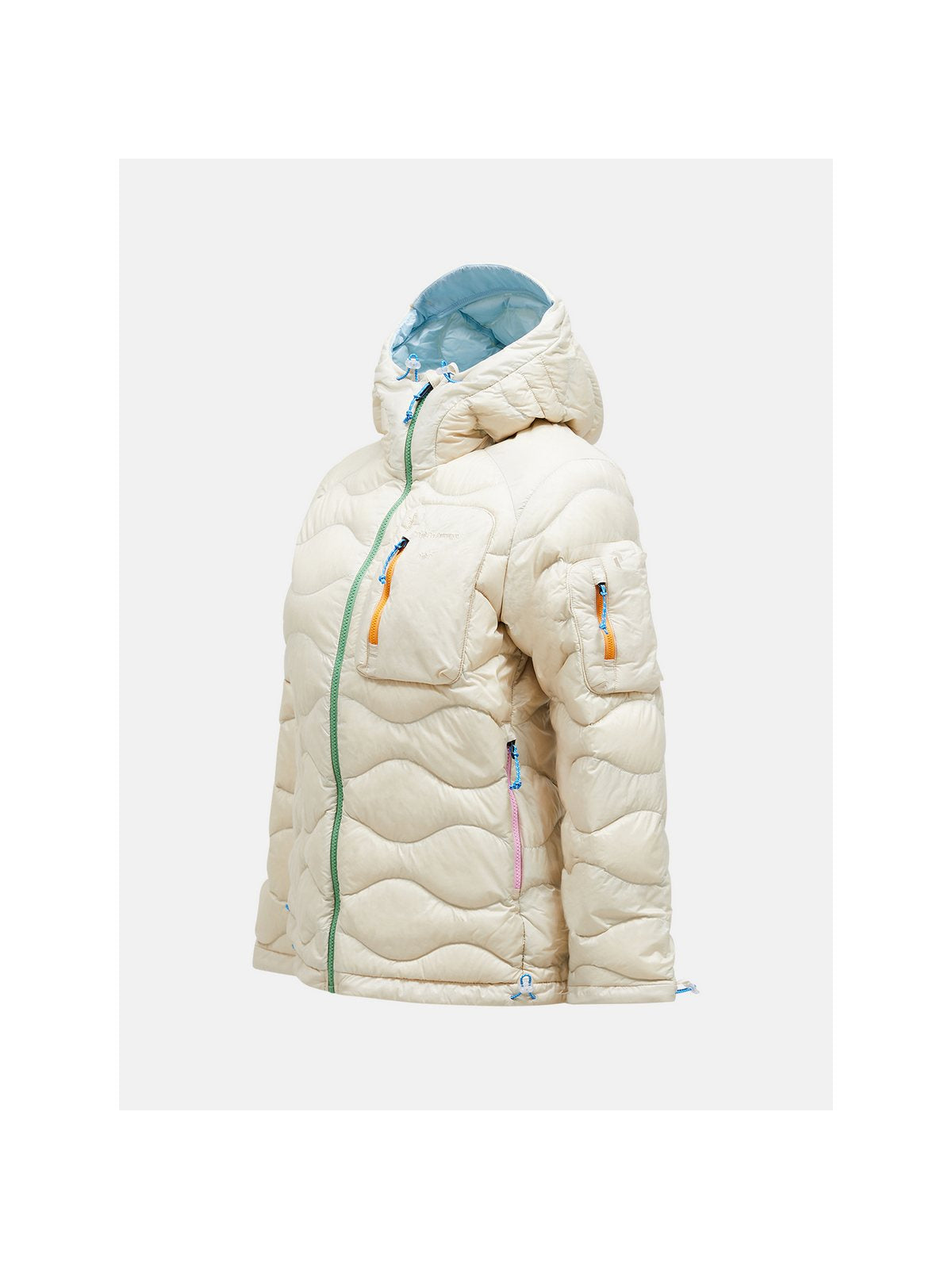 Kurtka puchowa damska PEAK PERFORMANCE Helium Utility Down Hood Jacket Women beżowy