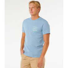 Koszulka męska RIP CURL Vaporcool Search 3 Stacks Tee niebieska
