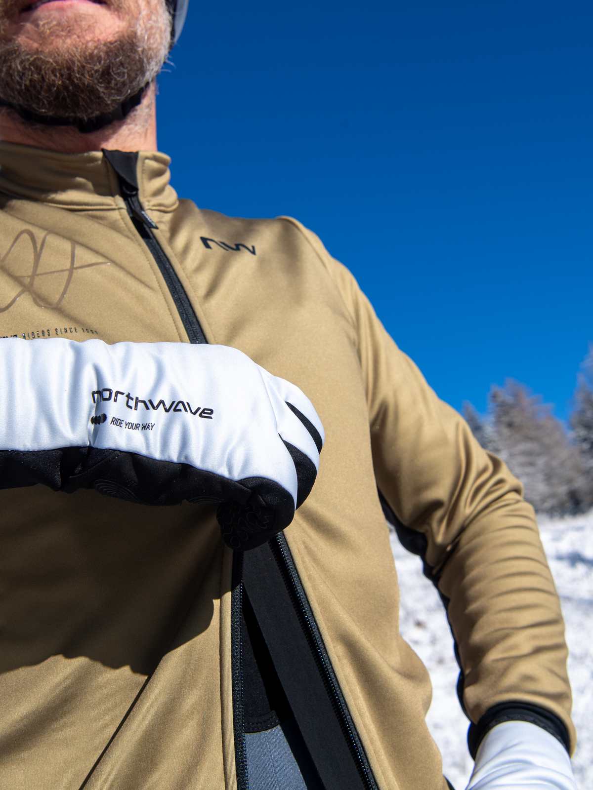 Rękawice rowerowe NORTHWAVE Fast Pro Gel Winter Glove - Light Grey