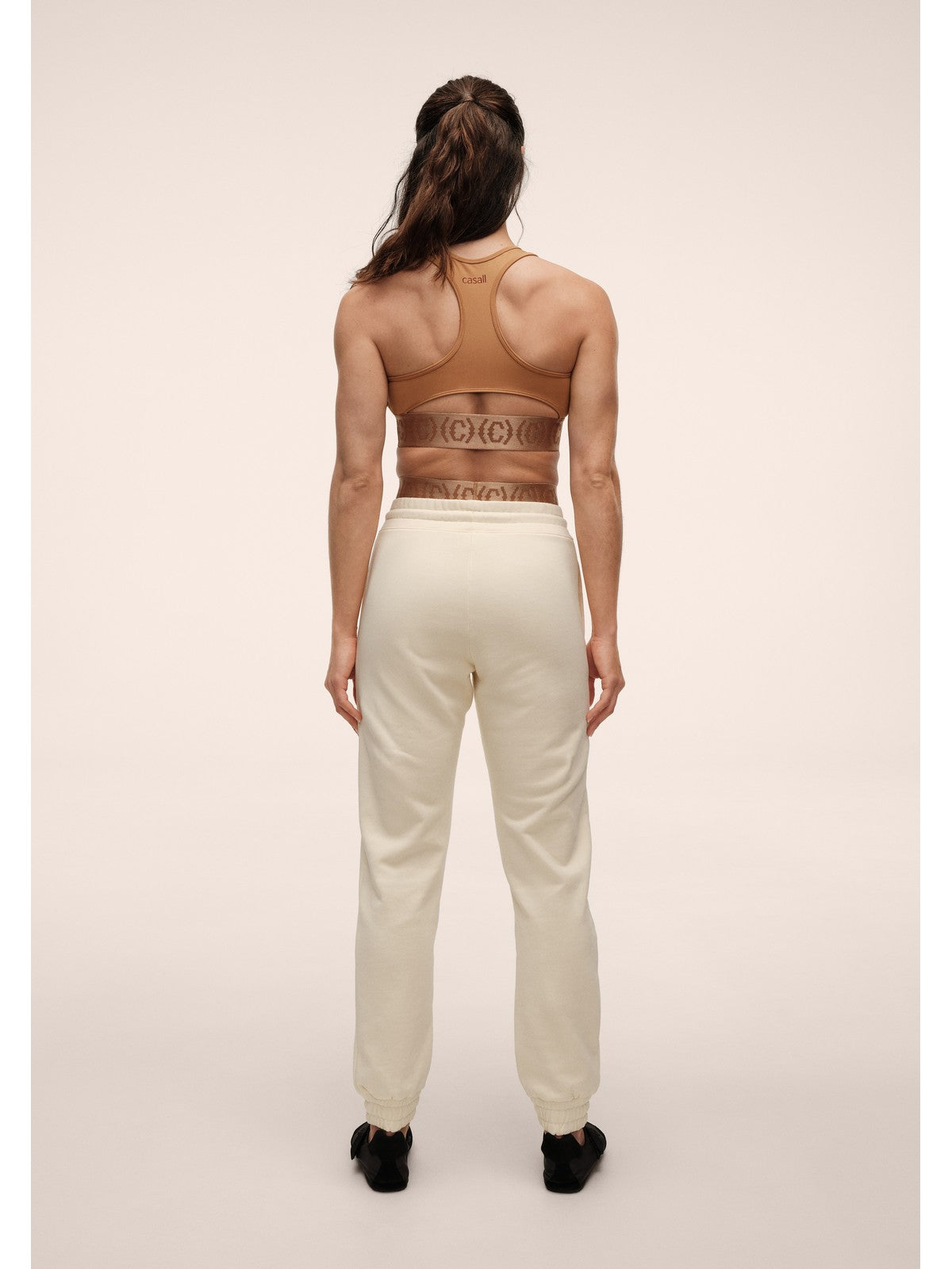 Spodnie damskie CASALL Terry Relaxed Jogger beżowe