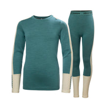 Bielizna termiczna dziecięca HELLY HANSEN JR LIFA MERINO MIDWEIGHT SET zielona
