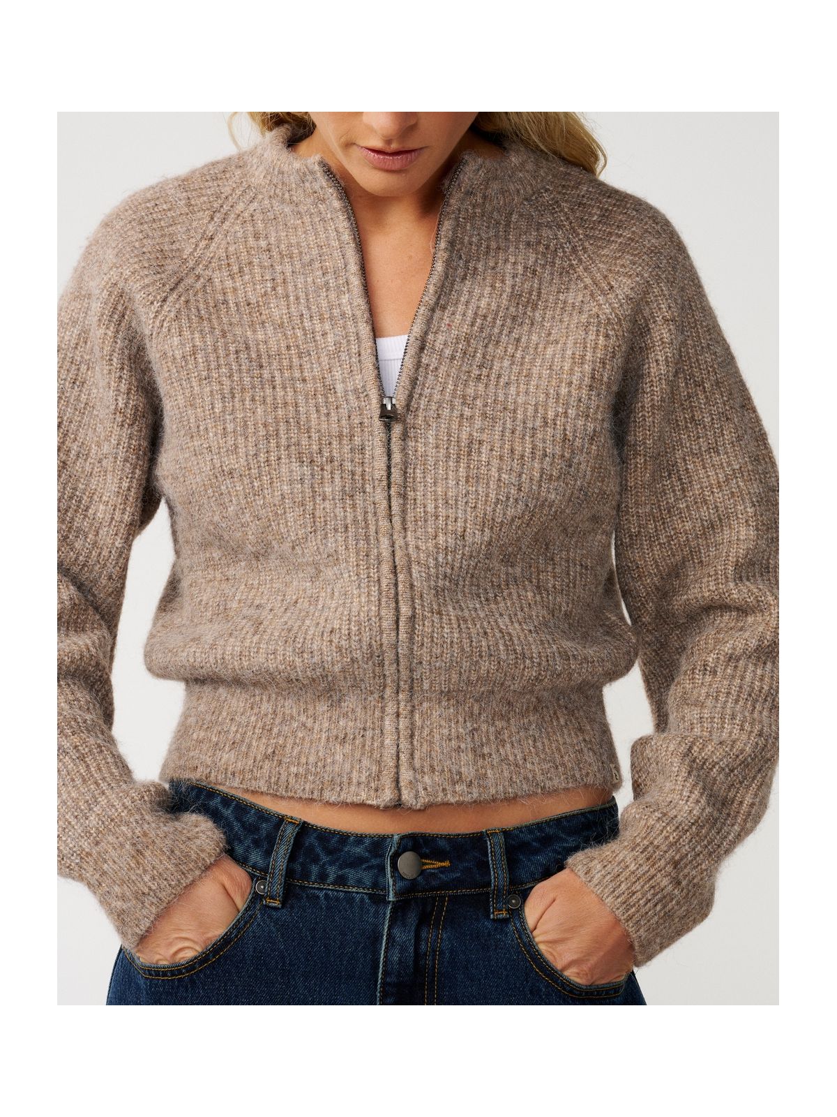 Sweter damski RIP CURL Venture Zip Thru Cardigan brązowy