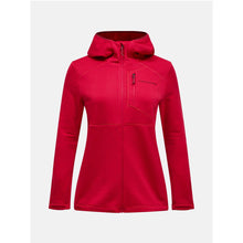 Bluza PEAK PERFORMANCE W Trail Polartec Zip Hood bordowy

