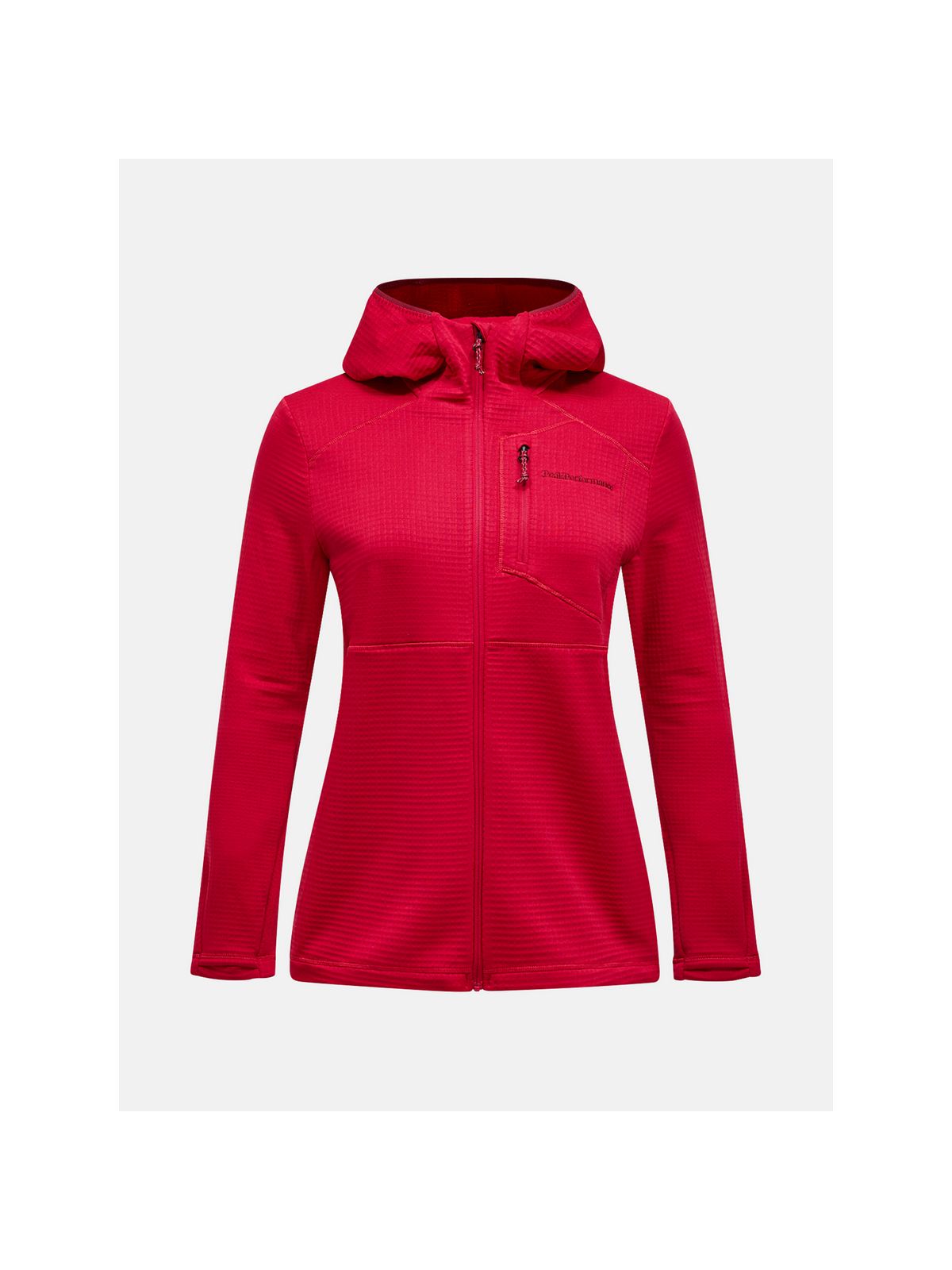 Bluza PEAK PERFORMANCE W Trail Polartec Zip Hood bordowy